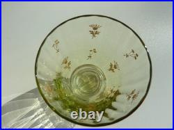 SERVICE DE NUIT en cristal teinté vert BACCARAT / DAUM / ST LOUIS /ST DENIS