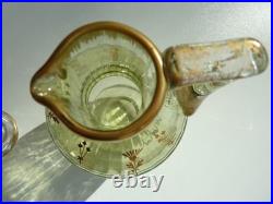 SERVICE DE NUIT en cristal teinté vert BACCARAT / DAUM / ST LOUIS /ST DENIS