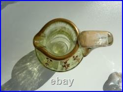 SERVICE DE NUIT en cristal teinté vert BACCARAT / DAUM / ST LOUIS /ST DENIS