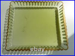 SERVICE DE NUIT en cristal teinté vert BACCARAT / DAUM / ST LOUIS /ST DENIS