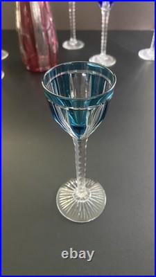 ST1 Cristal De Saint Louis, Service à Porto 6 Verres + Carafe État Impeccable ST1 Cristal De Saint Louis, Service à Porto 6 Verres + Carafe État Impeccable