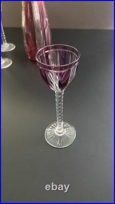 ST1 Cristal De Saint Louis, Service à Porto 6 Verres + Carafe État Impeccable ST1 Cristal De Saint Louis, Service à Porto 6 Verres + Carafe État Impeccable