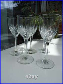 ST LOUIS 5 anciens verres de table en cristal taille modèle MASSENET h. 13,3