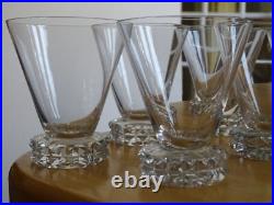 ST LOUIS 6 ANCIENS VERRES A APERITIF CRISTAL MODELE DIAMANTS 1930 ht 7,5 cm ST LOUIS 6 ANCIENS VERRES A APERITIF CRISTAL MODELE DIAMANTS 1930 ht 7,5 cm