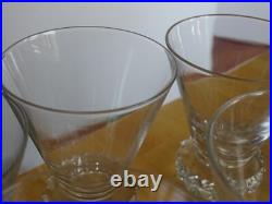 ST LOUIS 6 ANCIENS VERRES A APERITIF CRISTAL MODELE DIAMANTS 1930 ht 7,5 cm ST LOUIS 6 ANCIENS VERRES A APERITIF CRISTAL MODELE DIAMANTS 1930 ht 7,5 cm