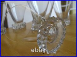 ST LOUIS 6 ANCIENS VERRES A APERITIF CRISTAL MODELE DIAMANTS 1930 ht 7,5 cm ST LOUIS 6 ANCIENS VERRES A APERITIF CRISTAL MODELE DIAMANTS 1930 ht 7,5 cm