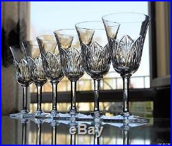 ST LOUIS 6 verre à VIN en cristal signée crystal glasses (BACCARAT)