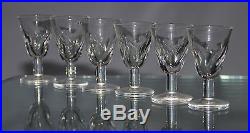 ST. LOUIS 6 verres à DIGESTIFS en cristal taillé, modèle BIDASSOA