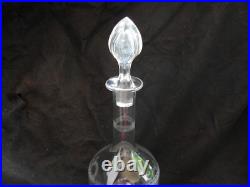 ST LOUIS, CARAFE EN CRISTAL GRAVE, MODELE MADRID, EPOQUE DEBUT XXème