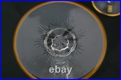 ST LOUIS Excellence 4 grands Verres à vin en cristal taillé doré H 22,4cm