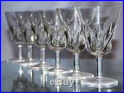 ST. LOUIS GRAND 6 verres à vin ou eau en cristal taillé, modèle BIDASSOA