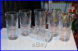 SUBLIME SERIE des 6 verres a orangeade ou degestifs en cristal de ST. LOUIS TOMMY