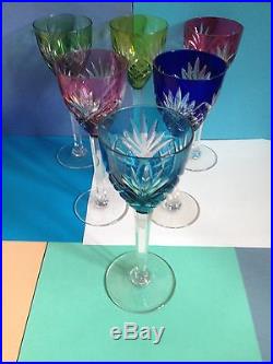 Série de 6 Verres en Cristal Estampillés SAINT LOUIS Modèle Chantilly