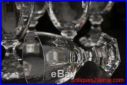 Série de 6 verres à eau en cristal de Saint Louis modèle St Cloud