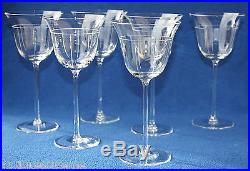 Série de 6 verres à eau en cristal de Saint Louis pour Hermès, collection Ibis