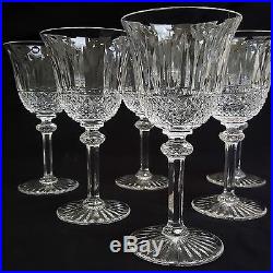 Série de 6 verres à vin 17 cm cristal taillé Saint Louis Tommy crystal glasses