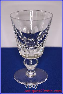 Série de 6 verres à vin de Bordeaux cristal de Saint Louis modèle Jersey 11,2 cm