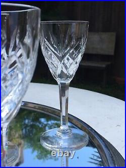Saint Louis 10Verre Vin Cristal Taillé Modèle Chantilly Signé H14cm French Glass