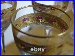 Saint Louis 4 Anciens Verres A Liqueur Cristal Gravure Gold Dorure Art Nouveau Saint Louis 4 Anciens Verres A Liqueur Cristal Gravure Gold Dorure Art Nouveau