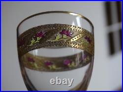 Saint Louis 4 Anciens Verres A Liqueur Cristal Gravure Gold Dorure Art Nouveau Saint Louis 4 Anciens Verres A Liqueur Cristal Gravure Gold Dorure Art Nouveau