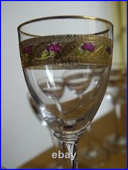 Saint Louis 4 Anciens Verres A Liqueur Cristal Gravure Gold Dorure Art Nouveau Saint Louis 4 Anciens Verres A Liqueur Cristal Gravure Gold Dorure Art Nouveau