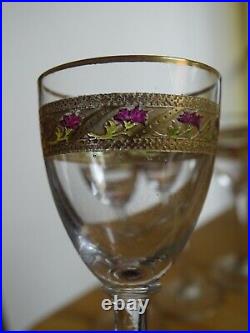 Saint Louis 4 Anciens Verres A Liqueur Cristal Gravure Gold Dorure Art Nouveau Saint Louis 4 Anciens Verres A Liqueur Cristal Gravure Gold Dorure Art Nouveau