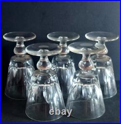 Saint Louis 5 Verres A Eau En Cristal Modele Jersey Paquebot France Haut14.5