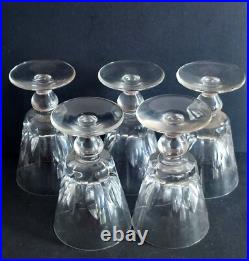 Saint Louis 5 Verres A Eau En Cristal Modele Jersey Paquebot France Haut14.5