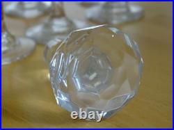 Saint Louis Ancien Service A Liqueur Cristal Orange Gravure Florale Art Nouveau