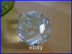 Saint Louis Ancienne Carafe Vert Liqueur Cristal Gravure Art Nouveau Talma Gold