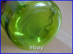 Saint Louis Ancienne Carafe Vert Liqueur Cristal Gravure Art Nouveau Talma Gold