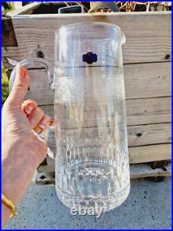 Saint Louis Ancienne Grande Carafe Pichet Cristal Taillé Et Gravé Signé TBE Saint Louis Ancienne Grande Carafe Pichet Cristal Taillé Et Gravé Signé TBE