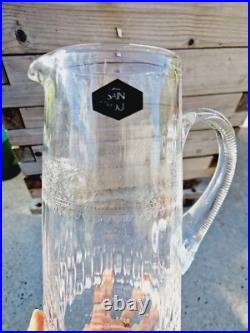 Saint Louis Ancienne Grande Carafe Pichet Cristal Taillé Et Gravé Signé TBE Saint Louis Ancienne Grande Carafe Pichet Cristal Taillé Et Gravé Signé TBE