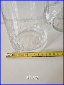 Saint Louis Ancienne Grande Carafe Pichet Cristal Taillé Et Gravé Signé TBE Saint Louis Ancienne Grande Carafe Pichet Cristal Taillé Et Gravé Signé TBE