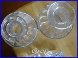 Saint Louis Ancienne Paire Carafes Cave A Liqueur Cristal Tailler Caton 19 Eme