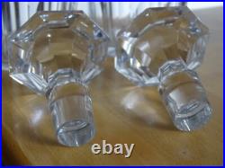 Saint Louis Ancienne Paire Carafes Cave A Liqueur Cristal Tailler Caton 19 Eme