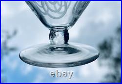 Saint Louis Astrid 4 Sherbet Glasses Coupe A Champagne Cristal Grave Art Deco