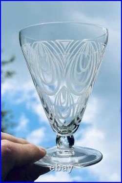 Saint Louis Astrid Water Crystal Glasses Verres A Eau Vin Cristal Gravé Art Deco Saint Louis Astrid Water Crystal Glasses Verres A Eau Vin Cristal Gravé Art Deco