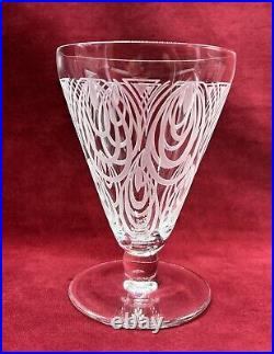 Saint Louis Astrid Water Crystal Glasses Verres A Eau Vin Cristal Gravé Art Deco