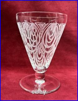 Saint Louis Astrid Water Crystal Glasses Verres A Eau Vin Cristal Gravé Art Deco Saint Louis Astrid Water Crystal Glasses Verres A Eau Vin Cristal Gravé Art Deco