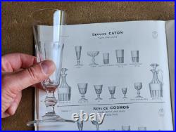 Saint Louis / Baccarat 8 Flutes A Champagne Modele Caton Art Deco