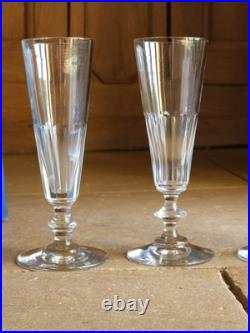 Saint Louis / Baccarat 8 Flutes A Champagne Modele Caton Art Deco