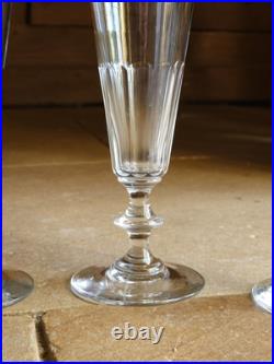 Saint Louis / Baccarat 8 Flutes A Champagne Modele Caton Art Deco