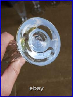 Saint Louis / Baccarat 8 Flutes A Champagne Modele Caton Art Deco