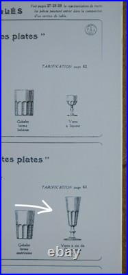 Saint Louis / Baccarat 8 Flutes A Champagne Modele Caton Art Deco