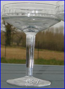 Saint Louis Baccarat VSL Service de 6 coupes à champagne en cristal taillé