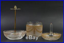 Saint Louis Baccarat cristal toilette flacons baguier rasoir French crystal XIXe