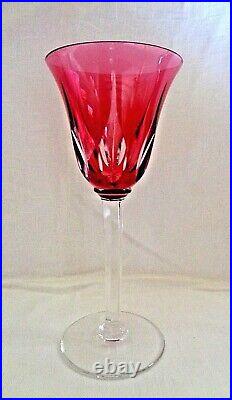 Saint Louis Cerdagne Verre A Vin Roemer Cristal Taillé De Couleur Coloré Rose Saint Louis Cerdagne Verre A Vin Roemer Cristal Taillé De Couleur Coloré Rose