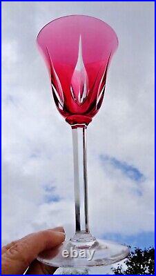 Saint Louis Cerdagne Verre A Vin Roemer Cristal Taillé De Couleur Coloré Rose Saint Louis Cerdagne Verre A Vin Roemer Cristal Taillé De Couleur Coloré Rose