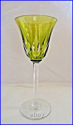 Saint Louis Cerdagne Verre A Vin Roemer Cristal Taillé De Couleur Coloré Vert